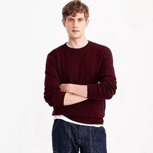 J.crew men's Merino wool deep red crewneck